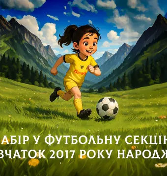 Відкрито набір у футбольну секцію для дівчаток 2017 року народження! 