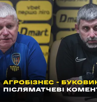 Шищенко і Чижевський – про матч «Агробізнес» - «Буковина» (ВІДЕО)